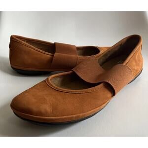 Camper Right Nina Ballerina Flats Brown Nubuck Leather Women’s Size 40 New